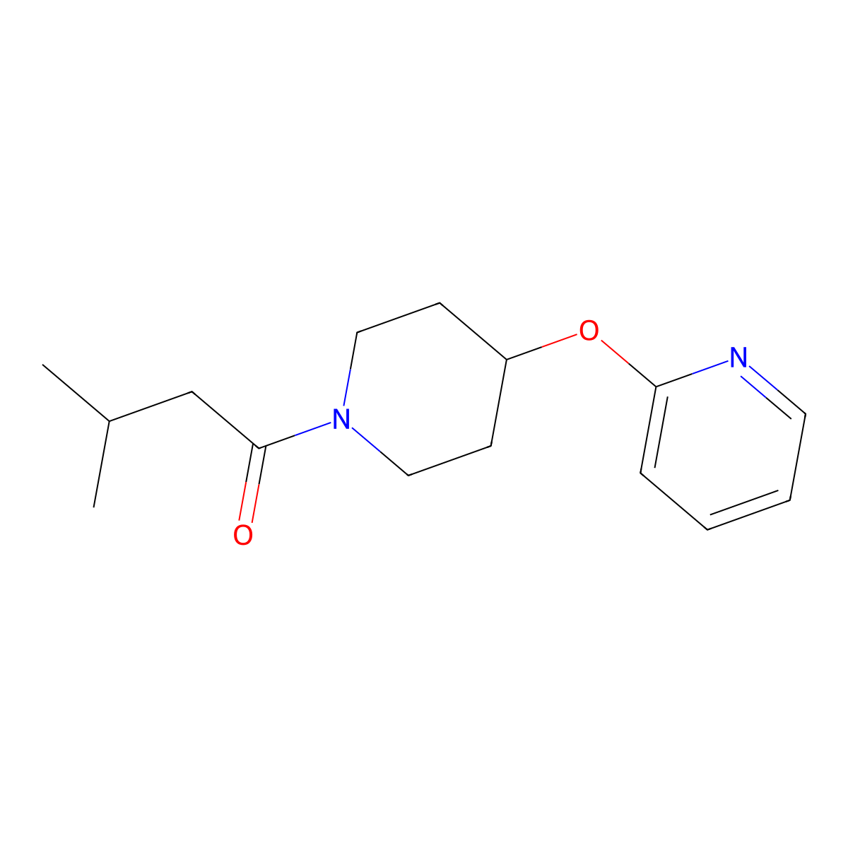 3-Methyl-1-(4-(pyridin-2-yloxy)piperidin-1-YL)butan-1-one molecular structure, CAS 2948108-04-9