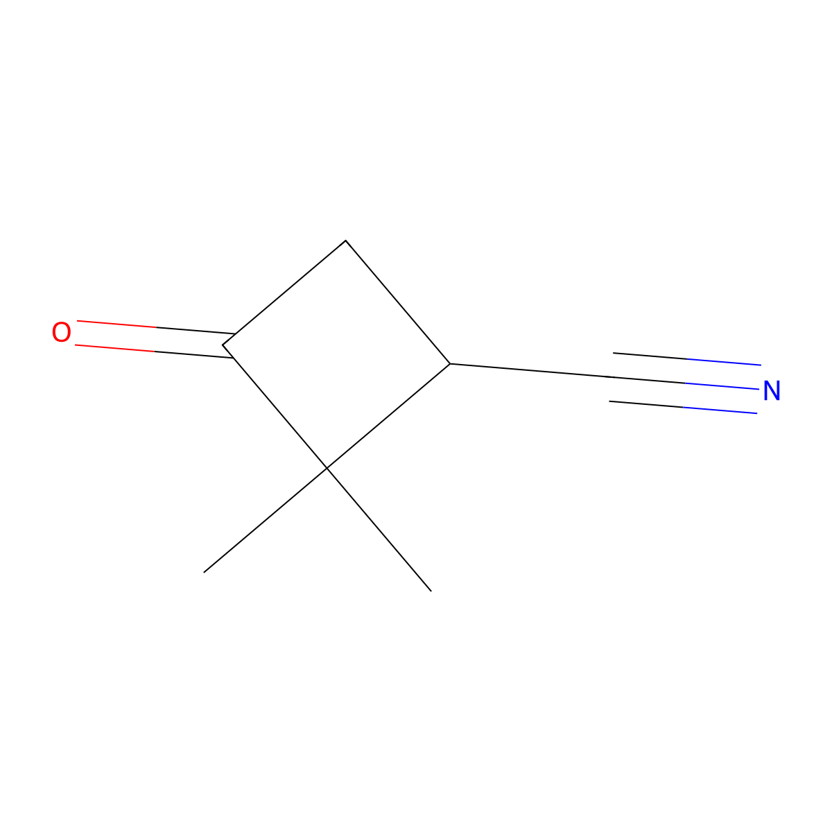2,2-Dimethyl-3-oxocyclobutane-1-carbonitrile molecular structure, CAS 29483-03-2