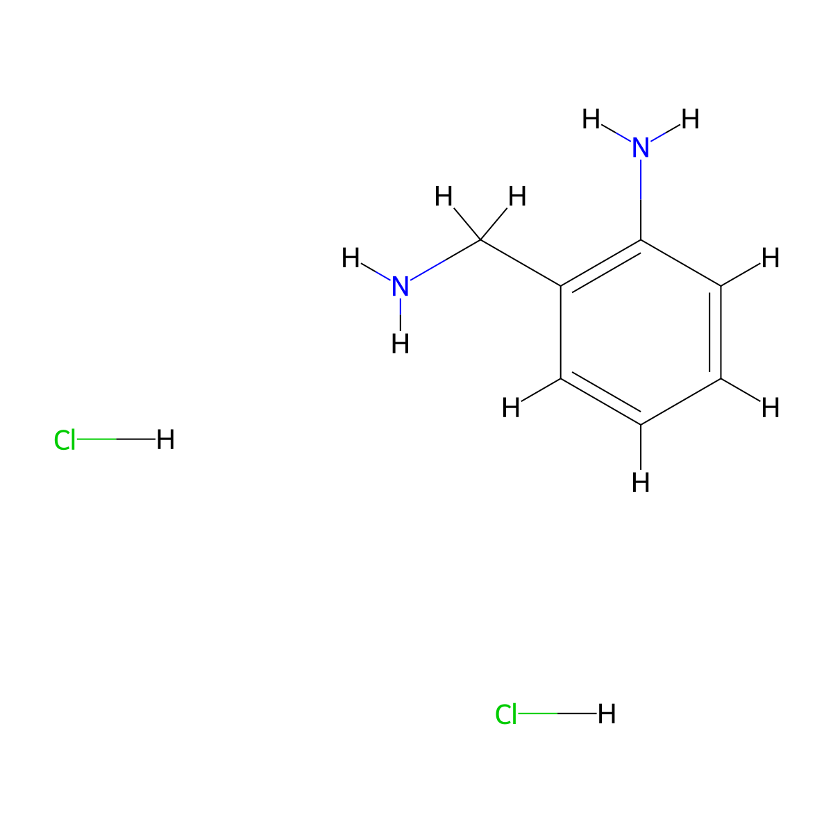 2-(Aminomethyl)aniline--hydrogen chloride (1/2) molecular structure, CAS 29483-71-4