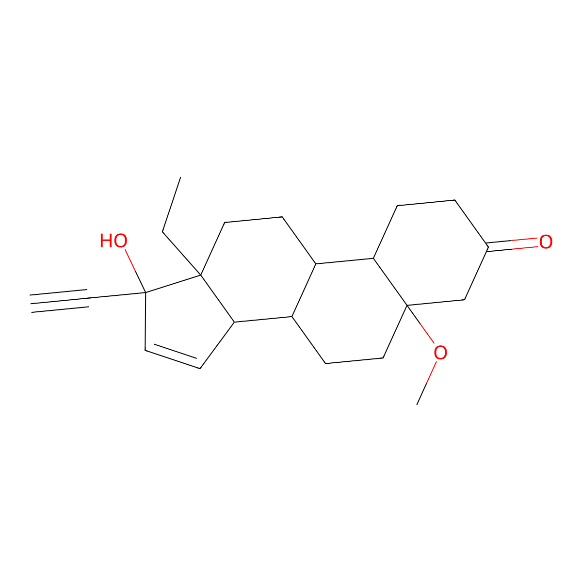 13-ethyl-17-ethynyl-17-hydroxy-5-methoxy-2,4,6,7,8,9,10,11,12,14-decahydro-1H-cyclopenta[a]phenanthren-3-one molecular structure, CAS 2948318-72-5