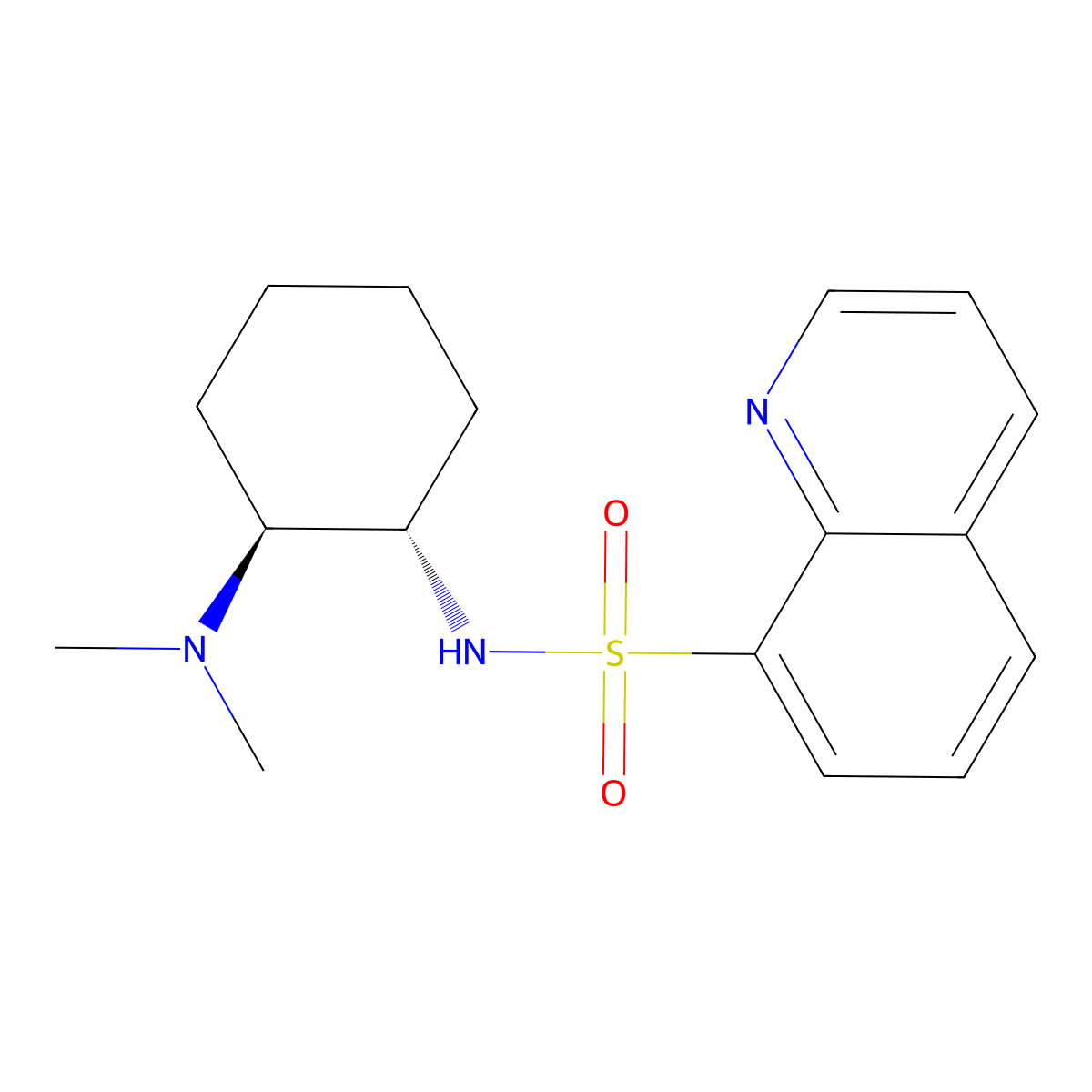N-((1S,2S)-2-(dimethylamino)cyclohexyl)quinoline-8-sulfonamide molecular structure, CAS 2948365-07-7