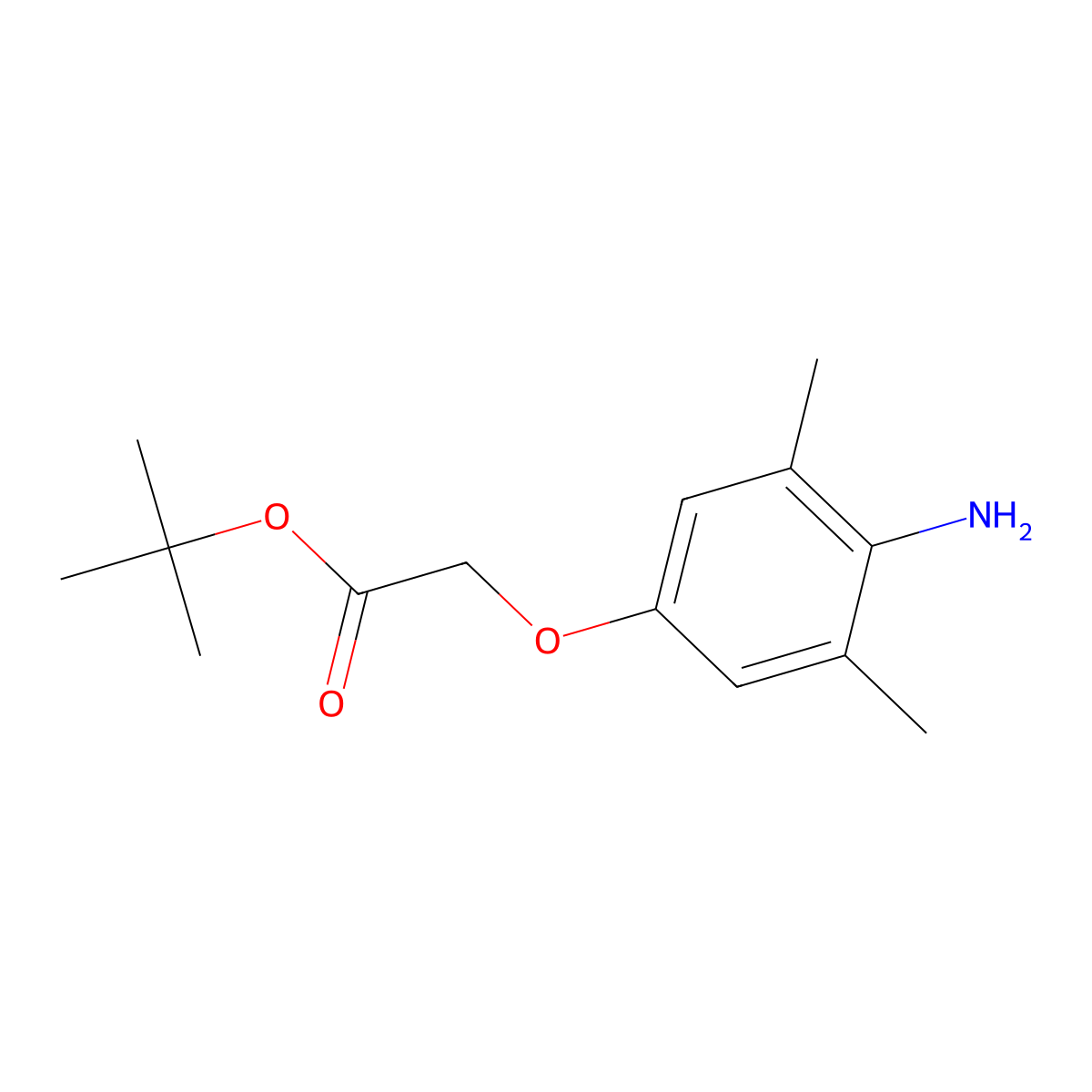 Tert-butyl 2-(4-amino-3,5-dimethylphenoxy)acetate molecular structure, CAS 2948454-54-2
