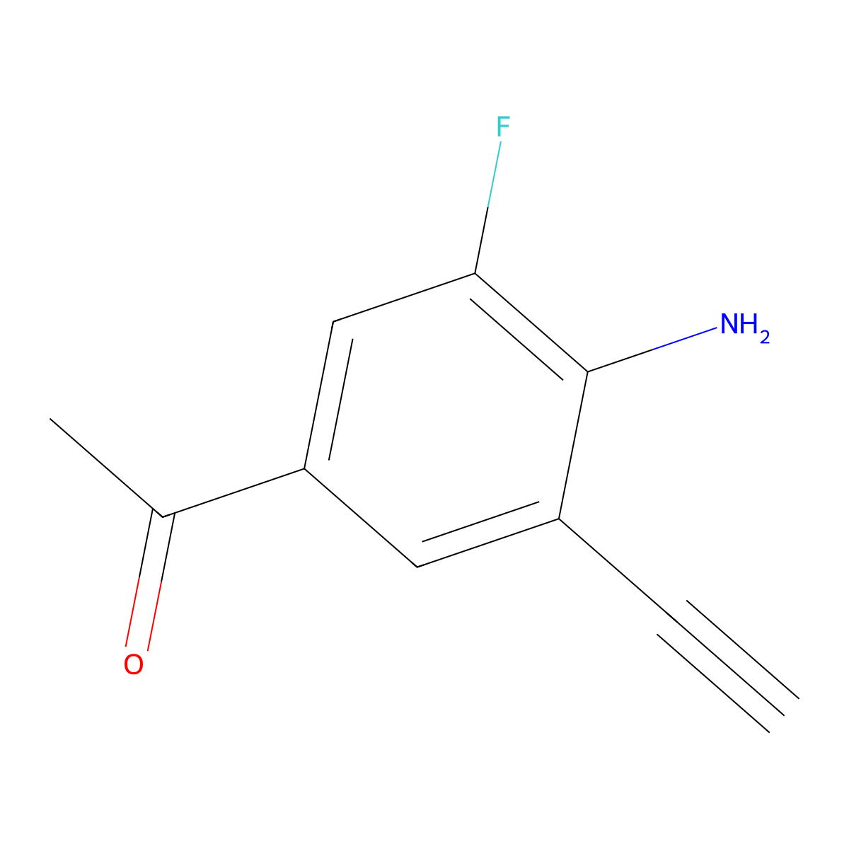 1-(4-Amino-3-ethynyl-5-fluorophenyl)ethan-1-one molecular structure, CAS 2948454-55-3
