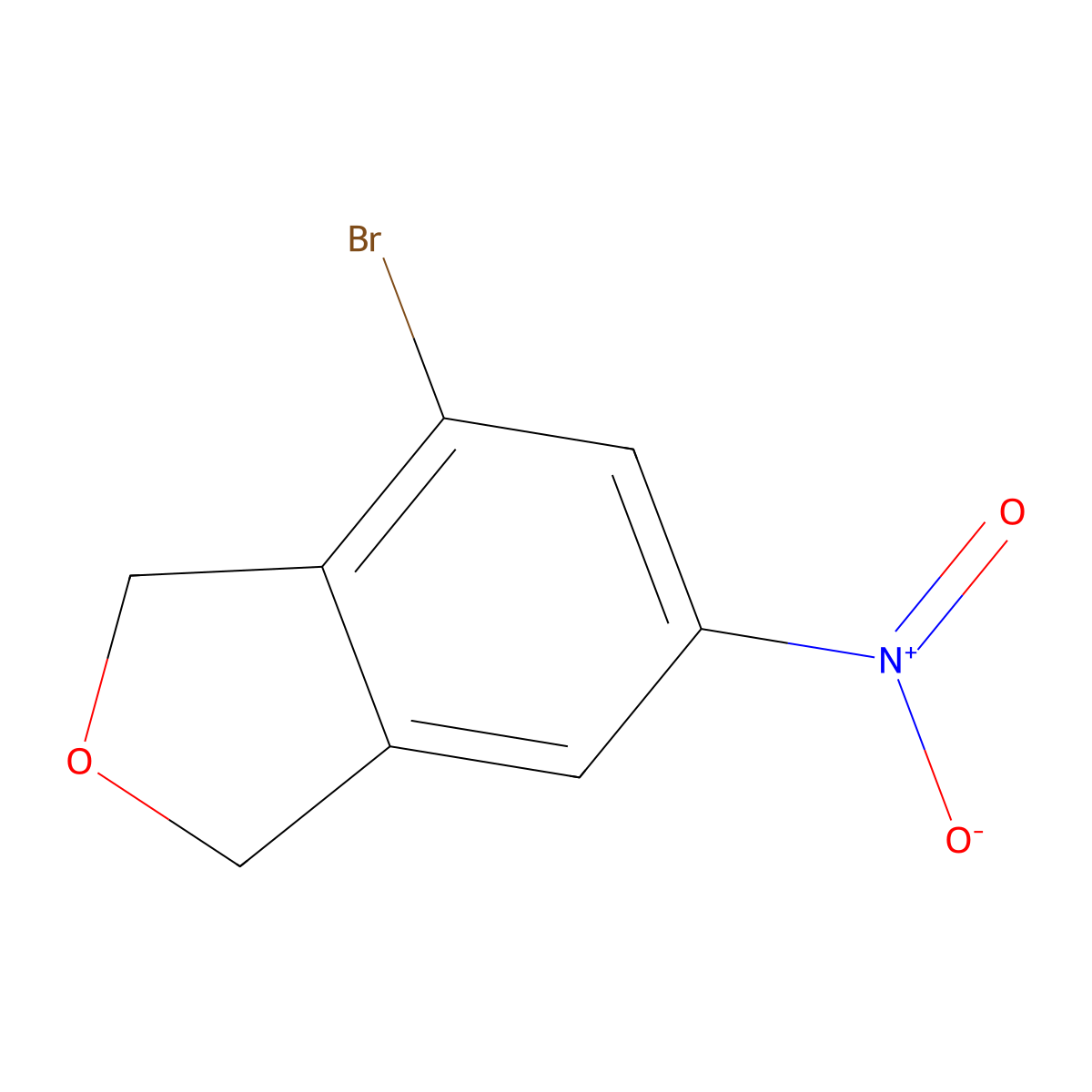 4-Bromo-6-nitro-1,3-dihydro-2-benzofuran molecular structure, CAS 2948462-41-5