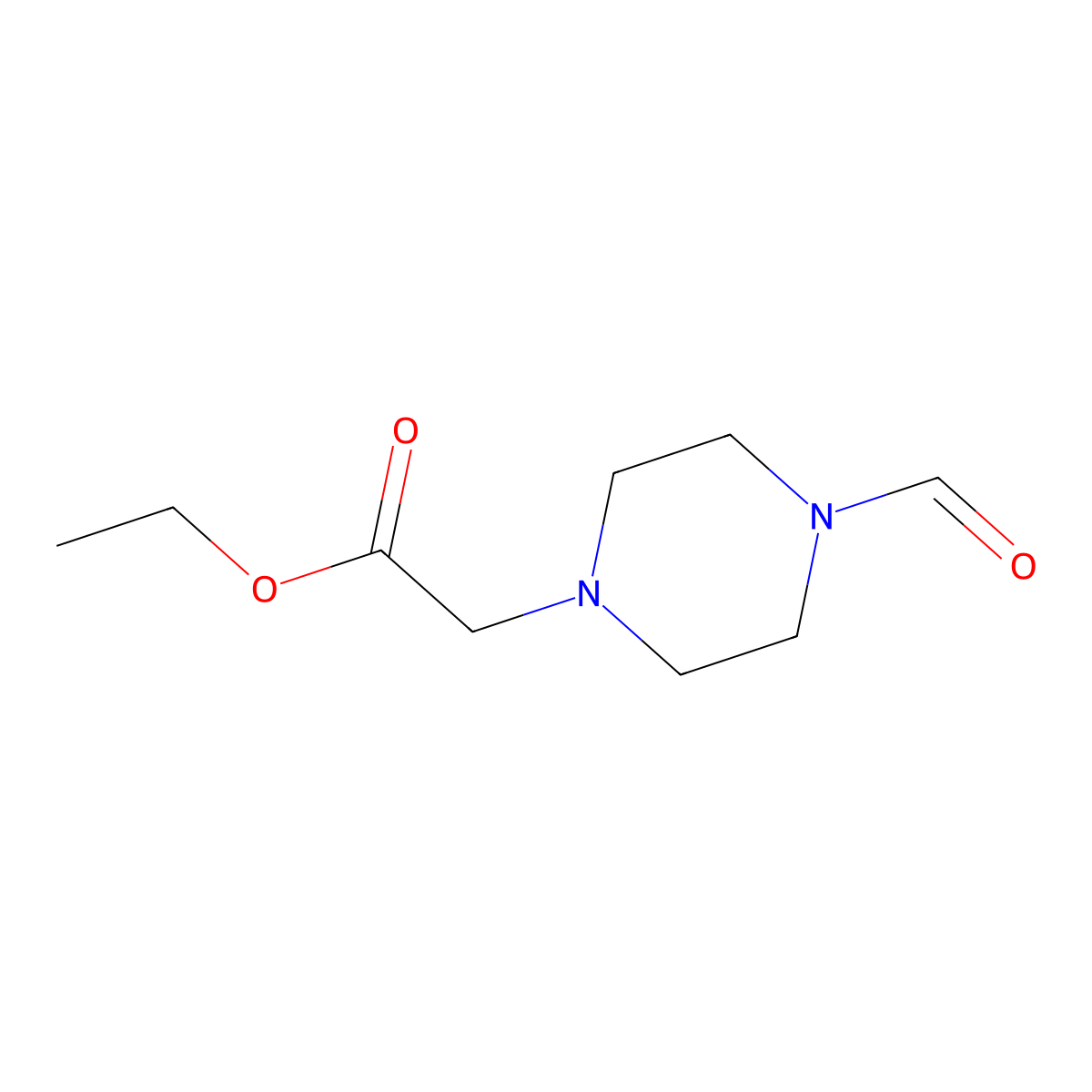 Ethyl 2-(4-formylpiperazin-1-yl)acetate molecular structure, CAS 294848-54-7