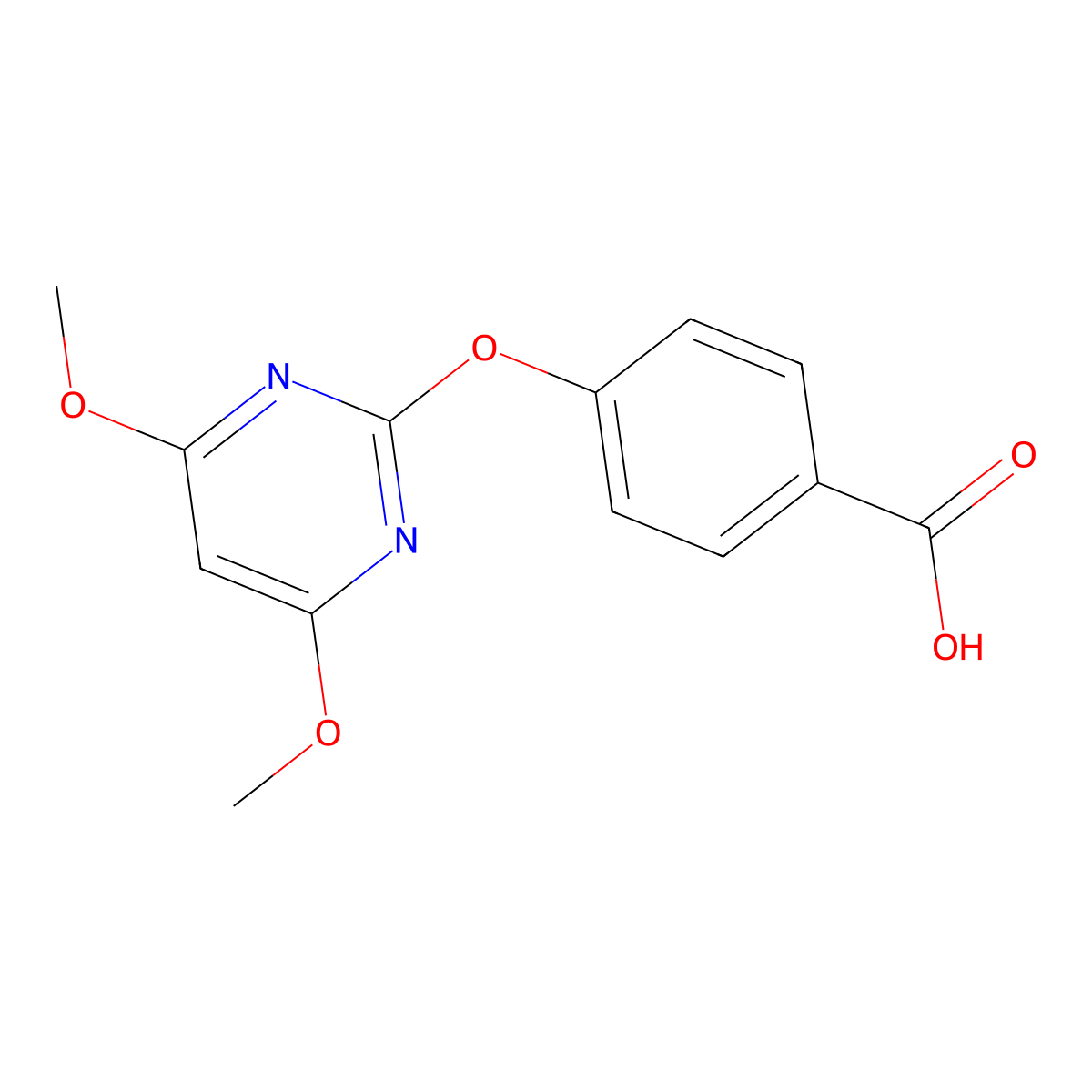 4-(4,6-dimethoxypyrimidin-2-yl)oxybenzoic Acid molecular structure, CAS 294848-97-8