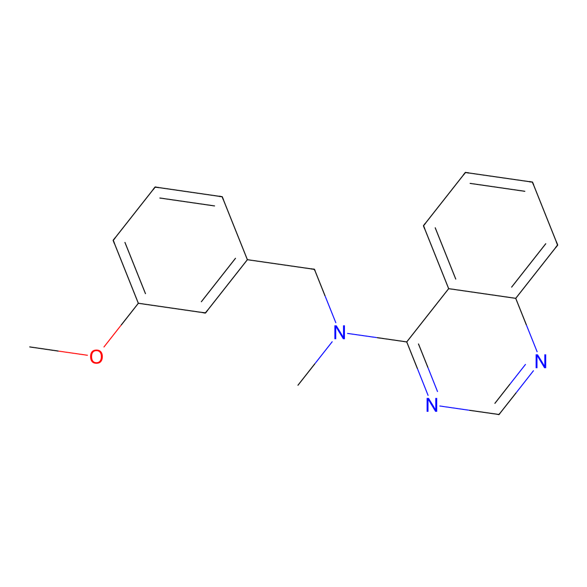 N-[(3-methoxyphenyl)methyl]-N-methylquinazolin-4-amine molecular structure, CAS 2948487-84-9