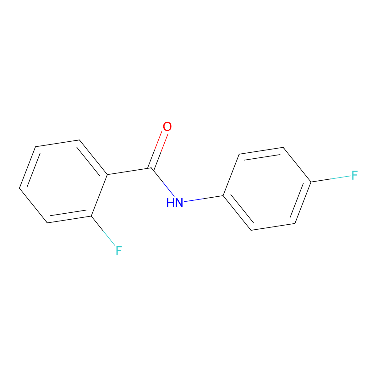 2-fluoro-N-(4-fluorophenyl)benzamide molecular structure, CAS 294849-21-1