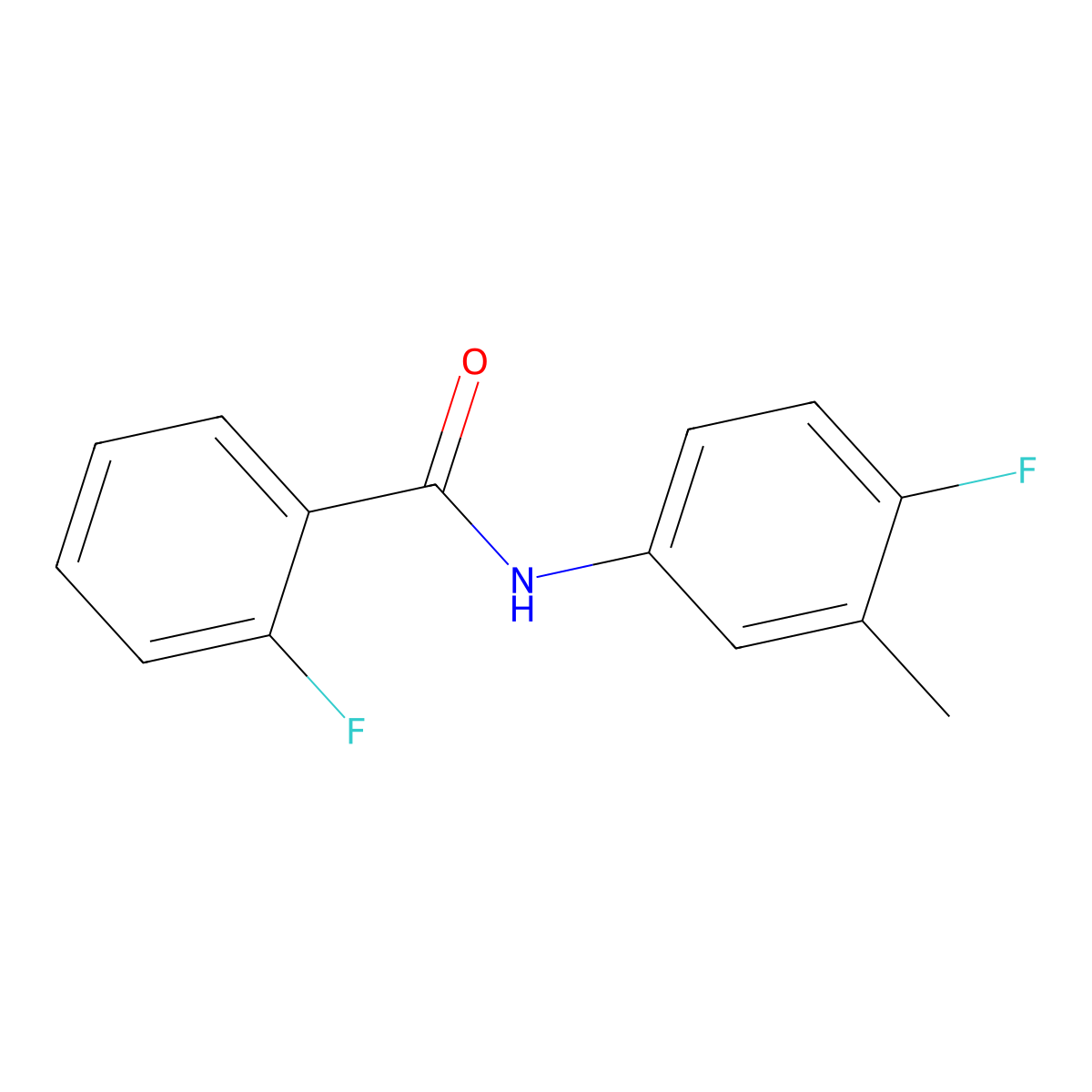 2-fluoro-N-(4-fluoro-3-methylphenyl)benzamide molecular structure, CAS 294849-23-3