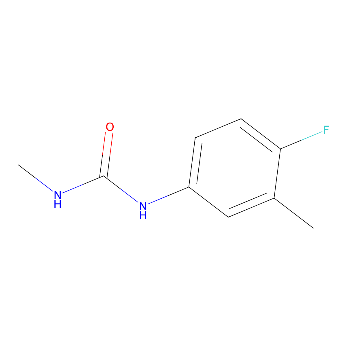 1-(4-Fluoro-3-methylphenyl)-3-methylurea molecular structure, CAS 294849-27-7