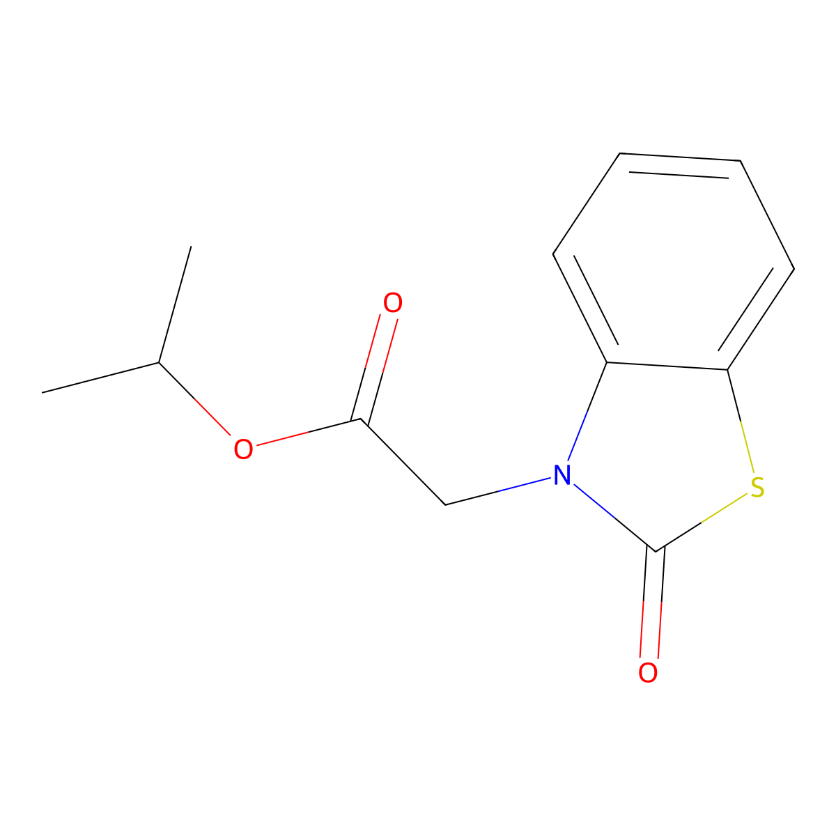 Isopropyl (2-oxo-1,3-benzothiazol-3(2H)-yl)acetate molecular structure, CAS 294849-47-1