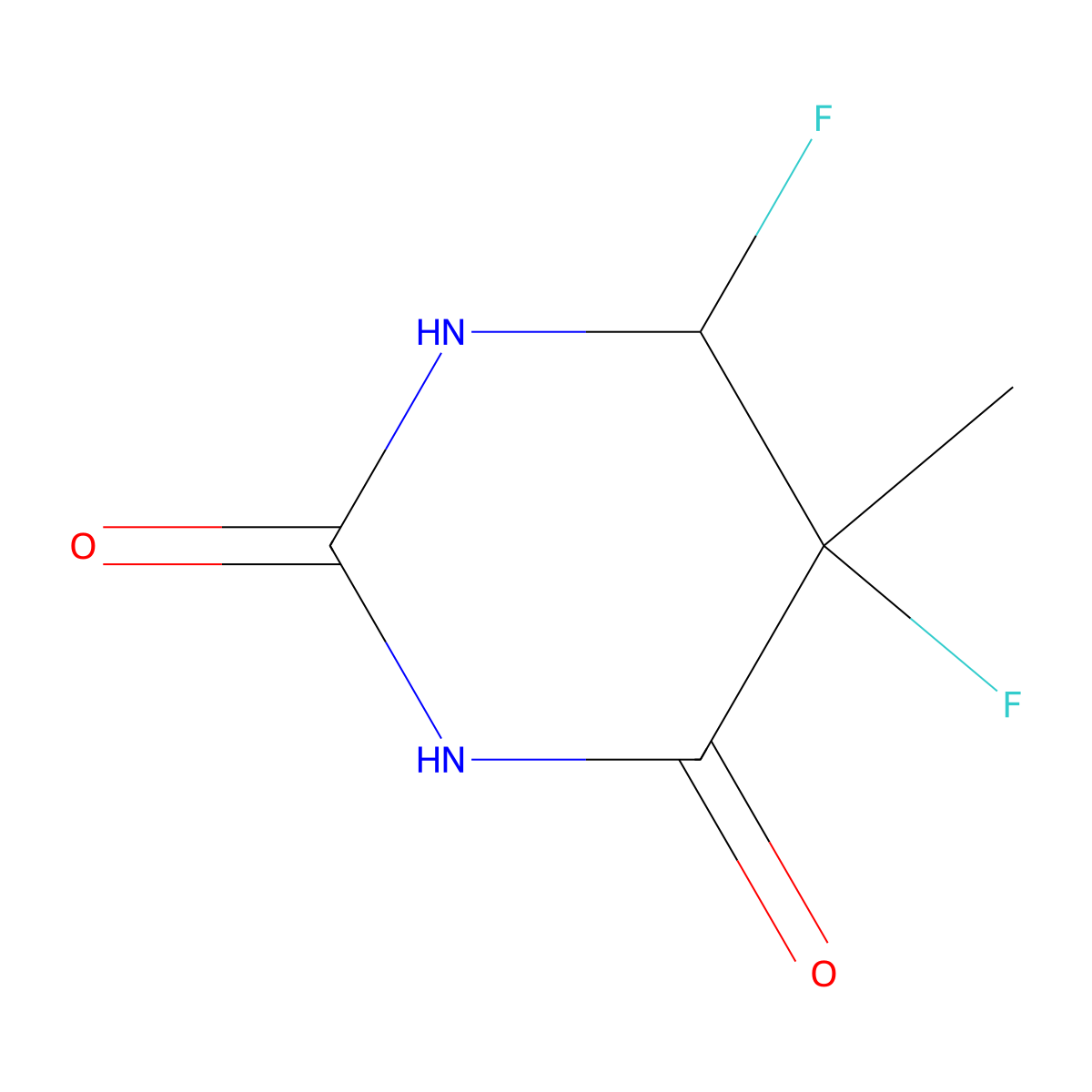 5,6-Difluoro-5-Methyldihydro-2,4(1H,3H)-Pyrimidinedione molecular structure, CAS 294850-85-4