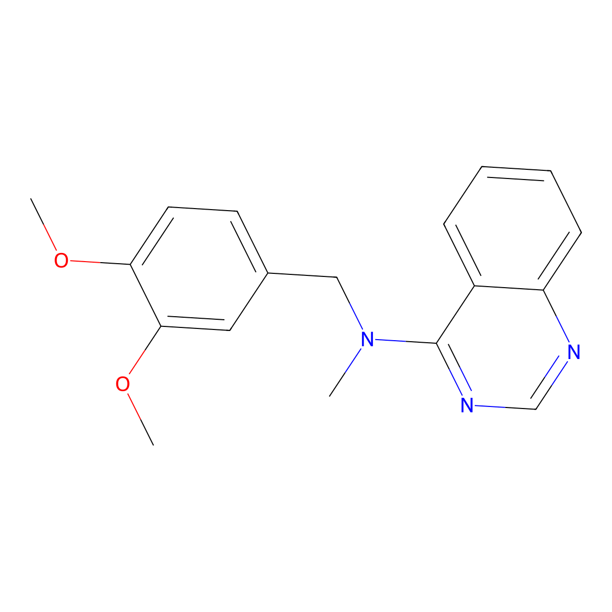 N-[(3,4-dimethoxyphenyl)methyl]-N-methylquinazolin-4-amine molecular structure, CAS 2948510-53-8