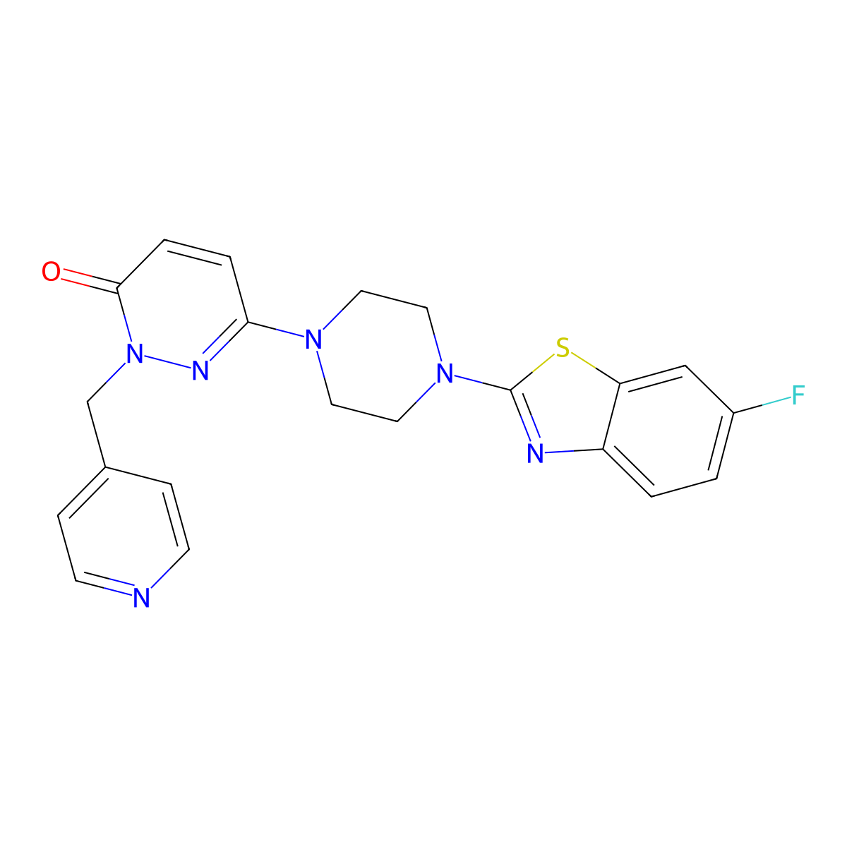 6-[4-(6-Fluoro-1,3-benzothiazol-2-yl)piperazin-1-yl]-2-(pyridin-4-ylmethyl)pyridazin-3-one molecular structure, CAS 2948517-35-7