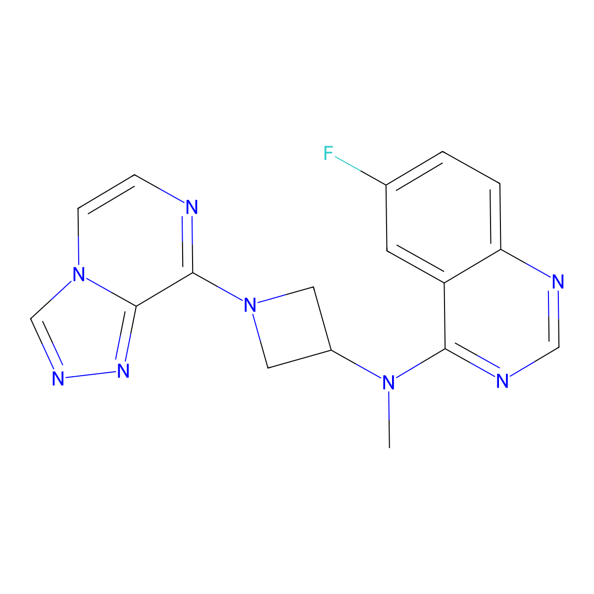 6-fluoro-N-methyl-N-[1-([1,2,4]triazolo[4,3-a]pyrazin-8-yl)azetidin-3-yl]quinazolin-4-amine molecular structure, CAS 2948518-85-0