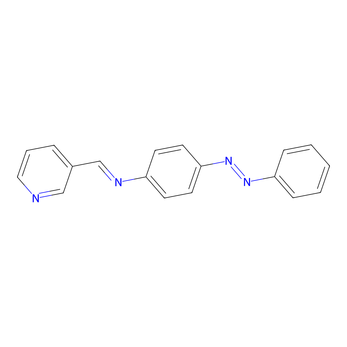 4-(Phenyldiazenyl)-N-(3-pyridinylmethylene)aniline molecular structure, CAS 294852-00-9