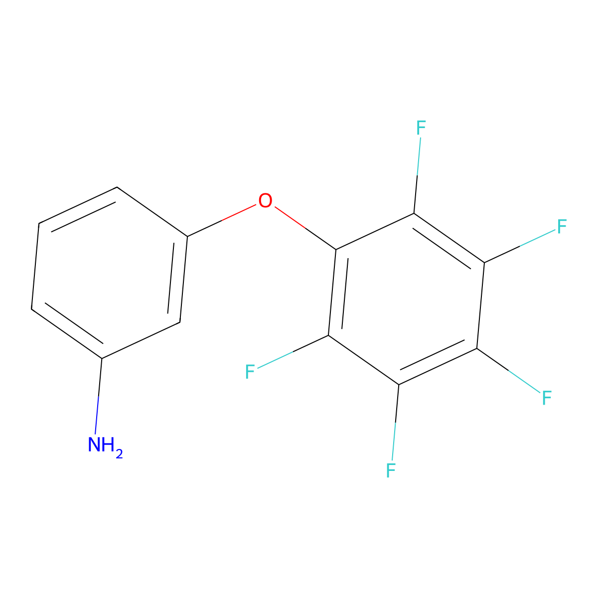 3-(2,3,4,5,6-Pentafluorophenoxy)aniline molecular structure, CAS 294852-08-7