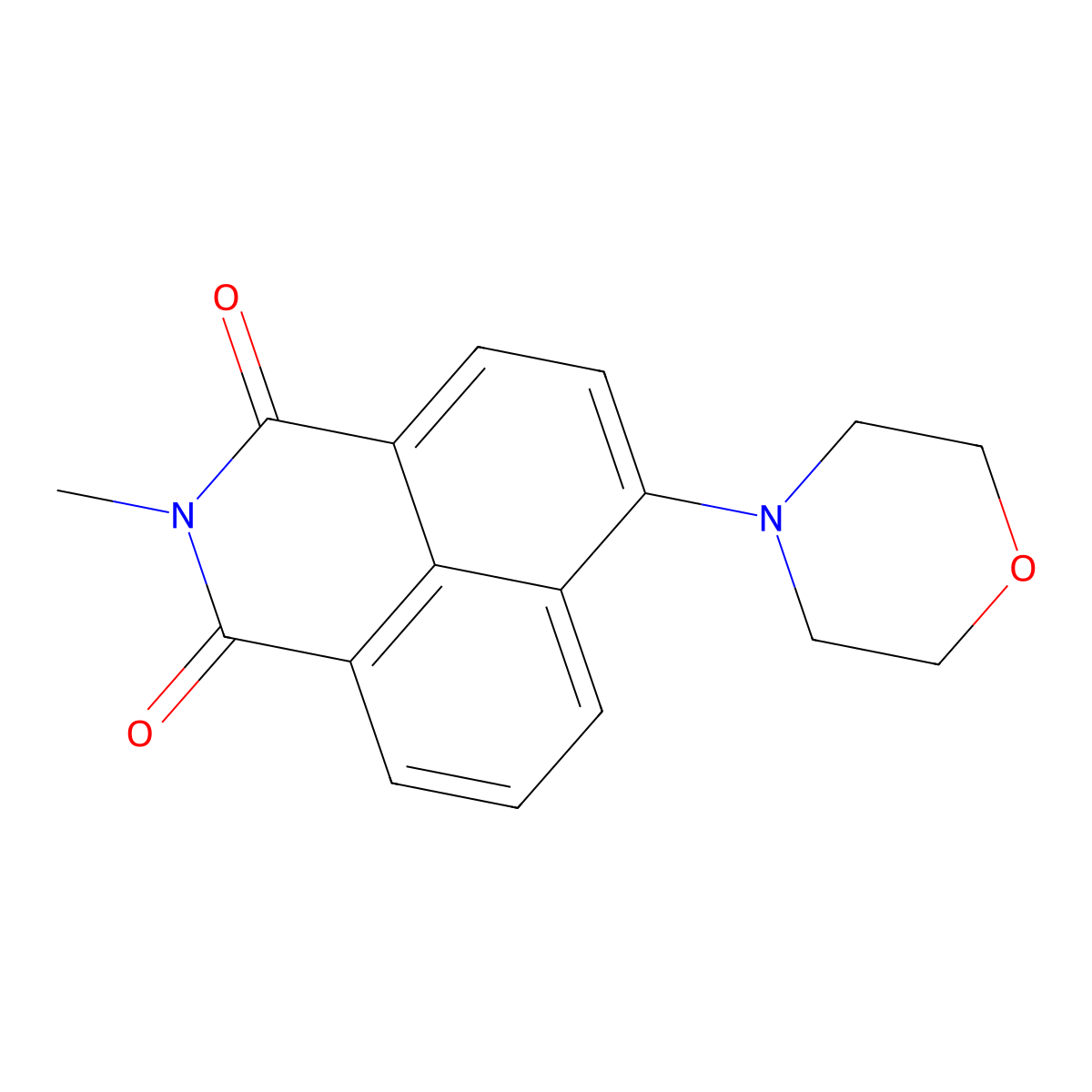2-Methyl-6-(4-morpholinyl)-1H-benzo[de]isoquinoline-1,3(2H)-dione molecular structure, CAS 294852-15-6
