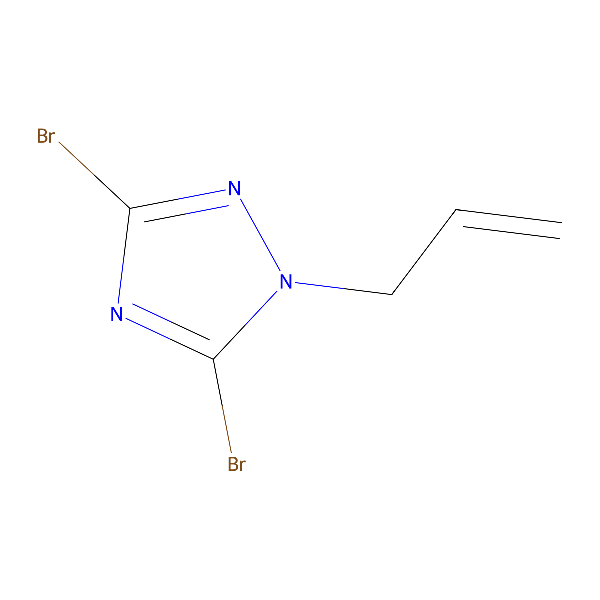 1-Allyl-3,5-dibromo-1H-1,2,4-triazole molecular structure, CAS 294852-99-6