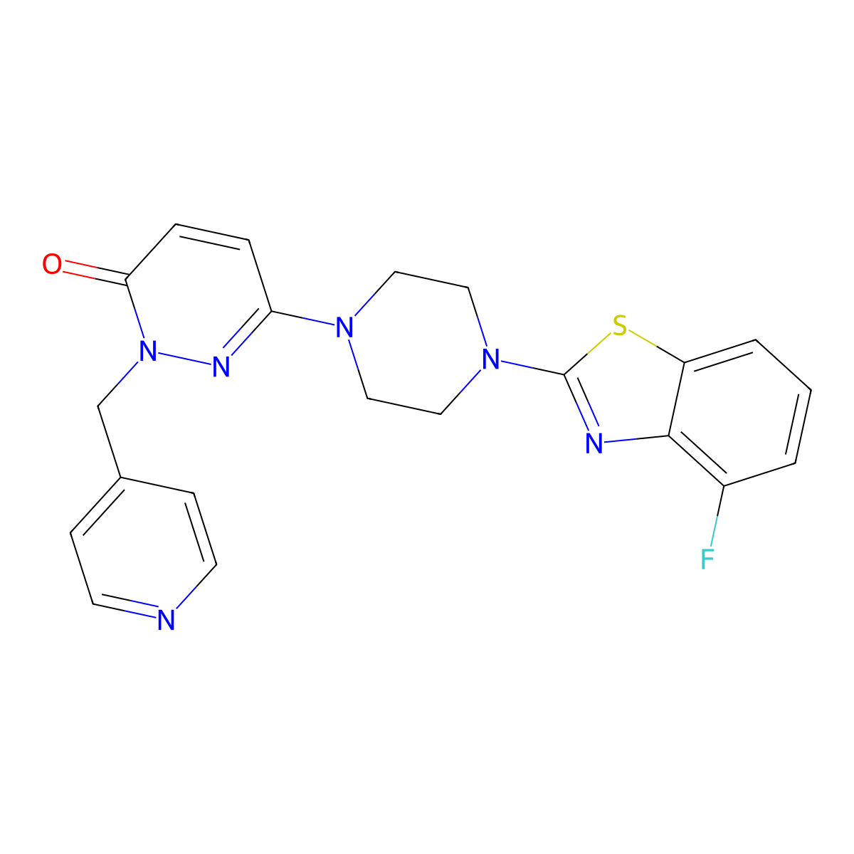 6-[4-(4-Fluoro-1,3-benzothiazol-2-yl)piperazin-1-yl]-2-(pyridin-4-ylmethyl)pyridazin-3-one molecular structure, CAS 2948520-81-6
