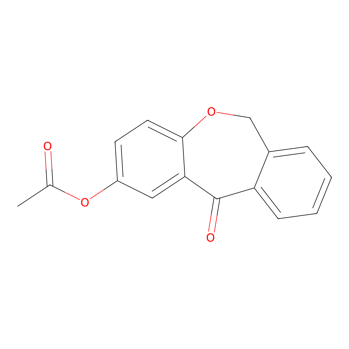 acetic acid (11-oxo-6H-benzo[c][1]benzoxepin-2-yl) ester molecular structure, CAS 294853-36-4