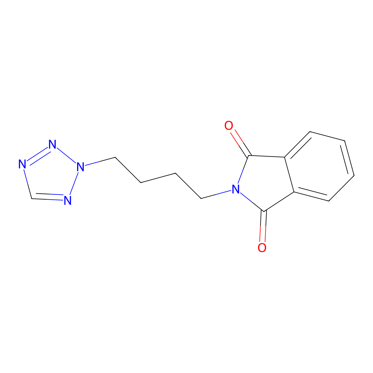 2-[4-(Tetrazol-2-yl)butyl]isoindole-1,3-dione molecular structure, CAS 294853-62-6