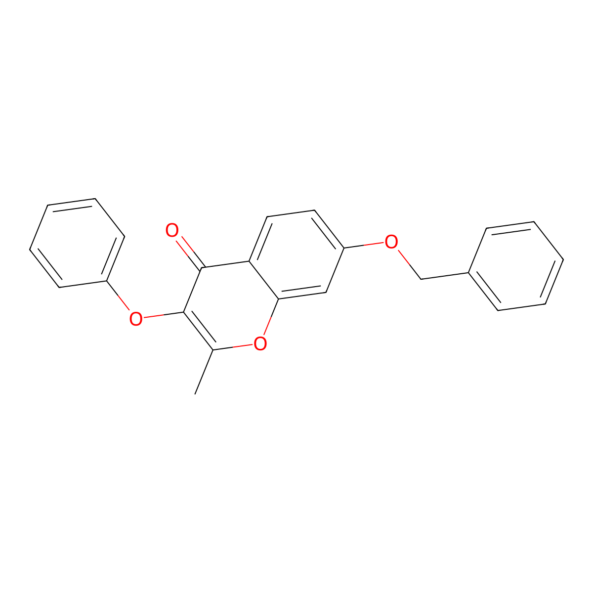 7-(benzyloxy)-2-methyl-3-phenoxy-4H-chromen-4-one molecular structure, CAS 294854-35-6