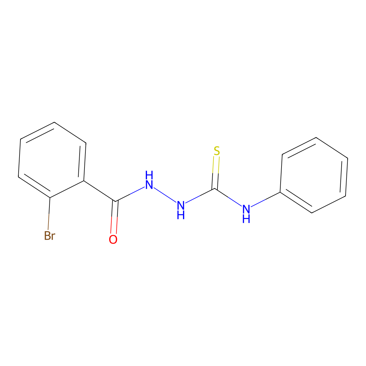 2-[(2-bromophenyl)carbonyl]-N-phenylhydrazinecarbothioamide molecular structure, CAS 294854-60-7