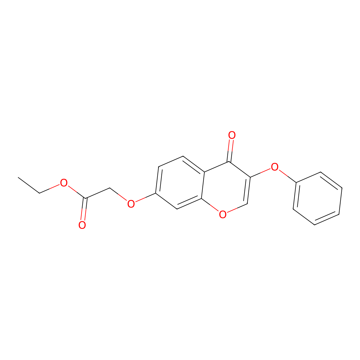 Ethyl 2-(4-oxo-3-phenoxychromen-7-yl)oxyacetate molecular structure, CAS 294855-21-3