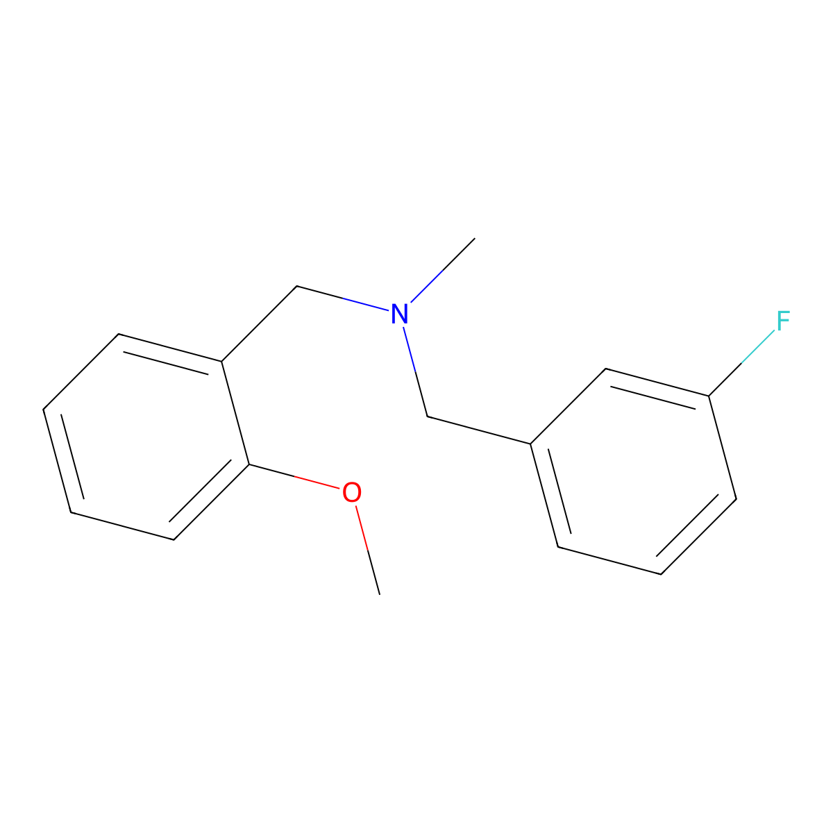 1-(3-fluorophenyl)-N-[(2-methoxyphenyl)methyl]-N-methylmethanamine molecular structure, CAS 2948551-46-8