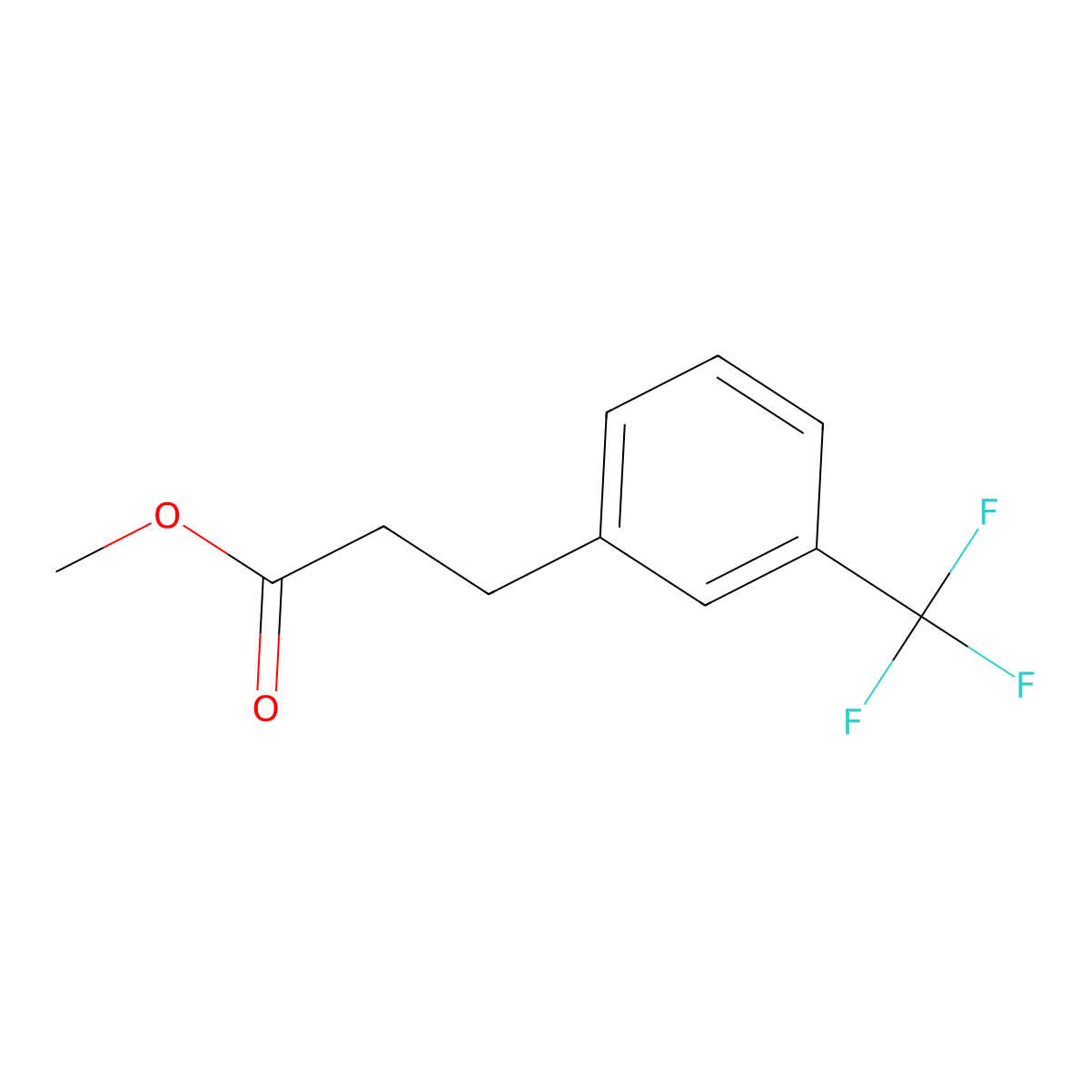 Methyl 3-[3-(trifluoromethyl)phenyl]propanoate molecular structure, CAS 294856-02-3