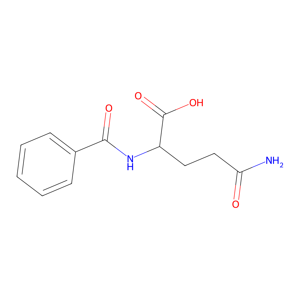 5-Amino-2-benzamido-5-oxopentanoic acid molecular structure, CAS 294856-87-4