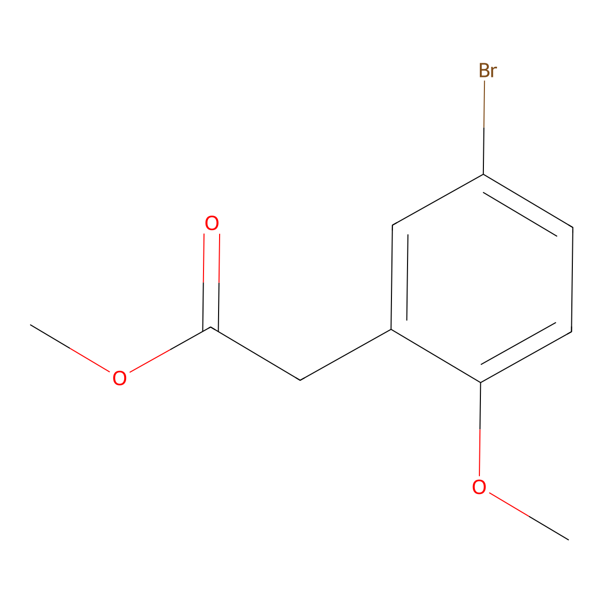 Methyl 2-(5-bromo-2-methoxyphenyl)acetate molecular structure, CAS 294860-58-5