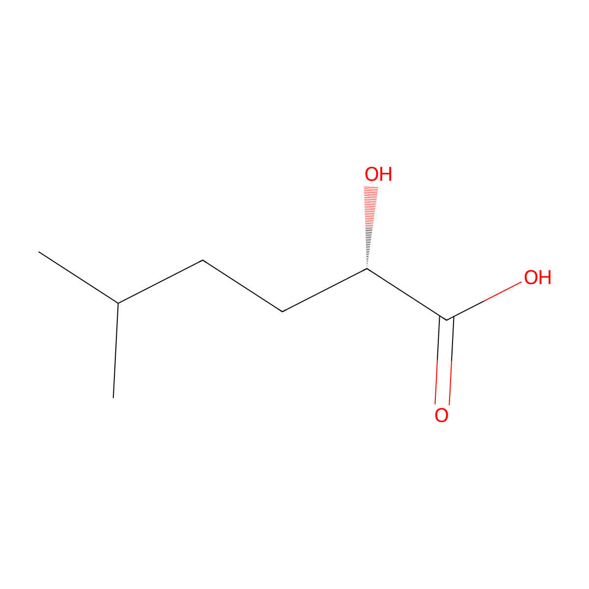 (2S)-2-hydroxy-5-methylhexanoic acid molecular structure, CAS 2948704-96-7