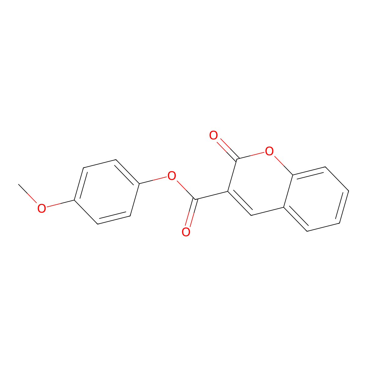 4-Methoxyphenyl 2-oxo-2H-chromene-3-carboxylate molecular structure, CAS 294873-97-5