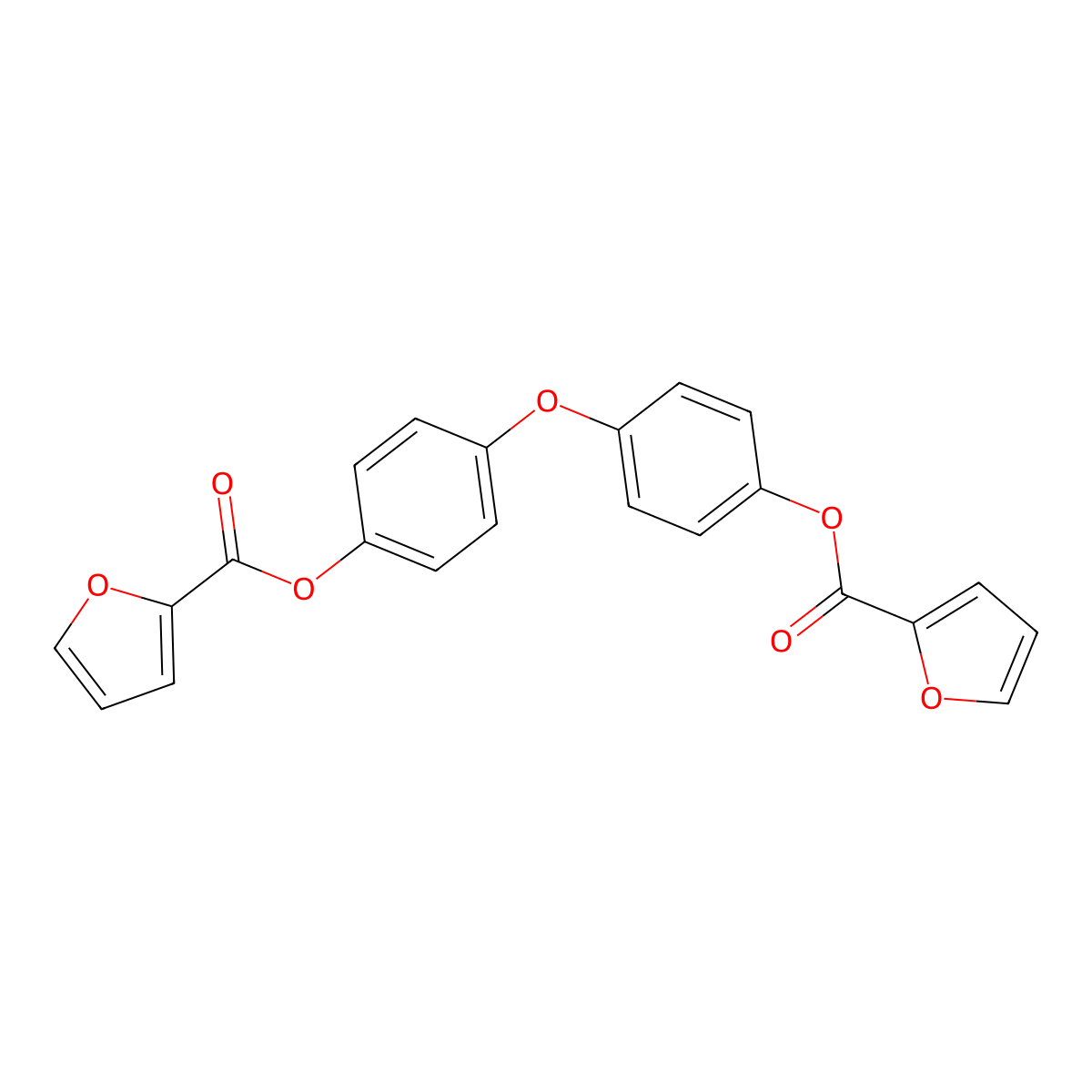 Oxybis(4,1-phenylene) bis(furan-2-carboxylate) molecular structure, CAS 294874-03-6