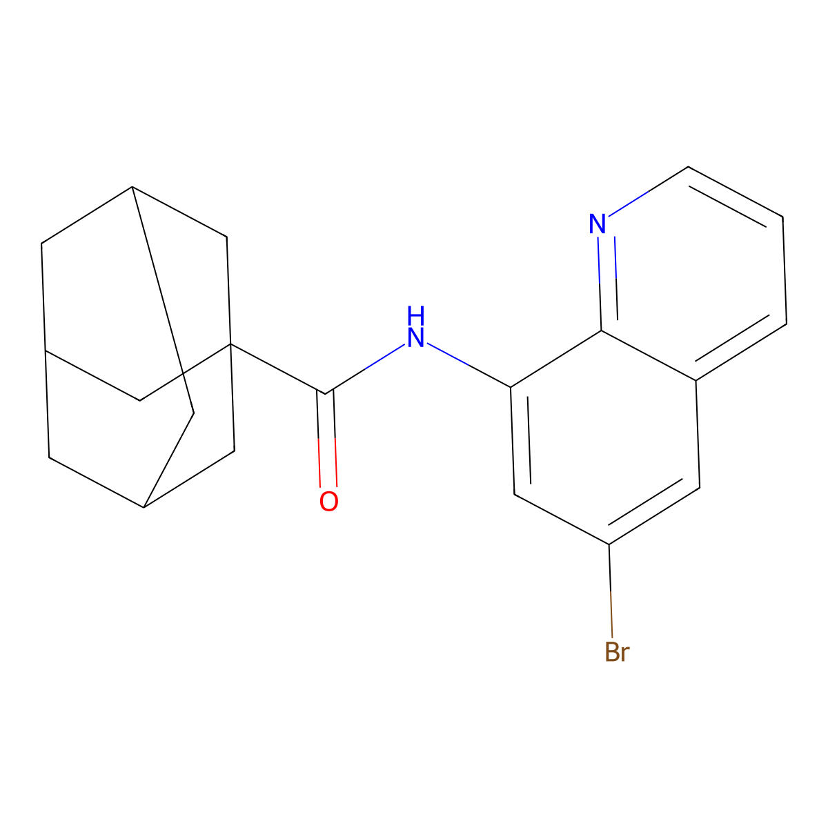 N-(6-bromo-8-quinolinyl)-1-adamantanecarboxamide molecular structure, CAS 294874-56-9