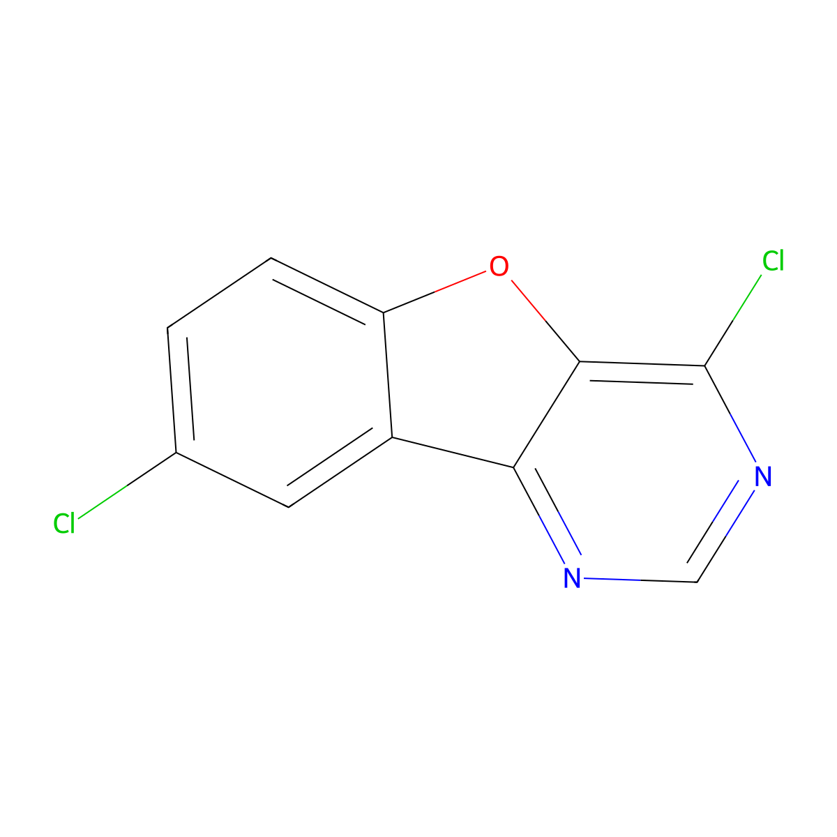 4,8-Dichlorobenzofuro[3,2-d]pyrimidine molecular structure, CAS 294874-71-8