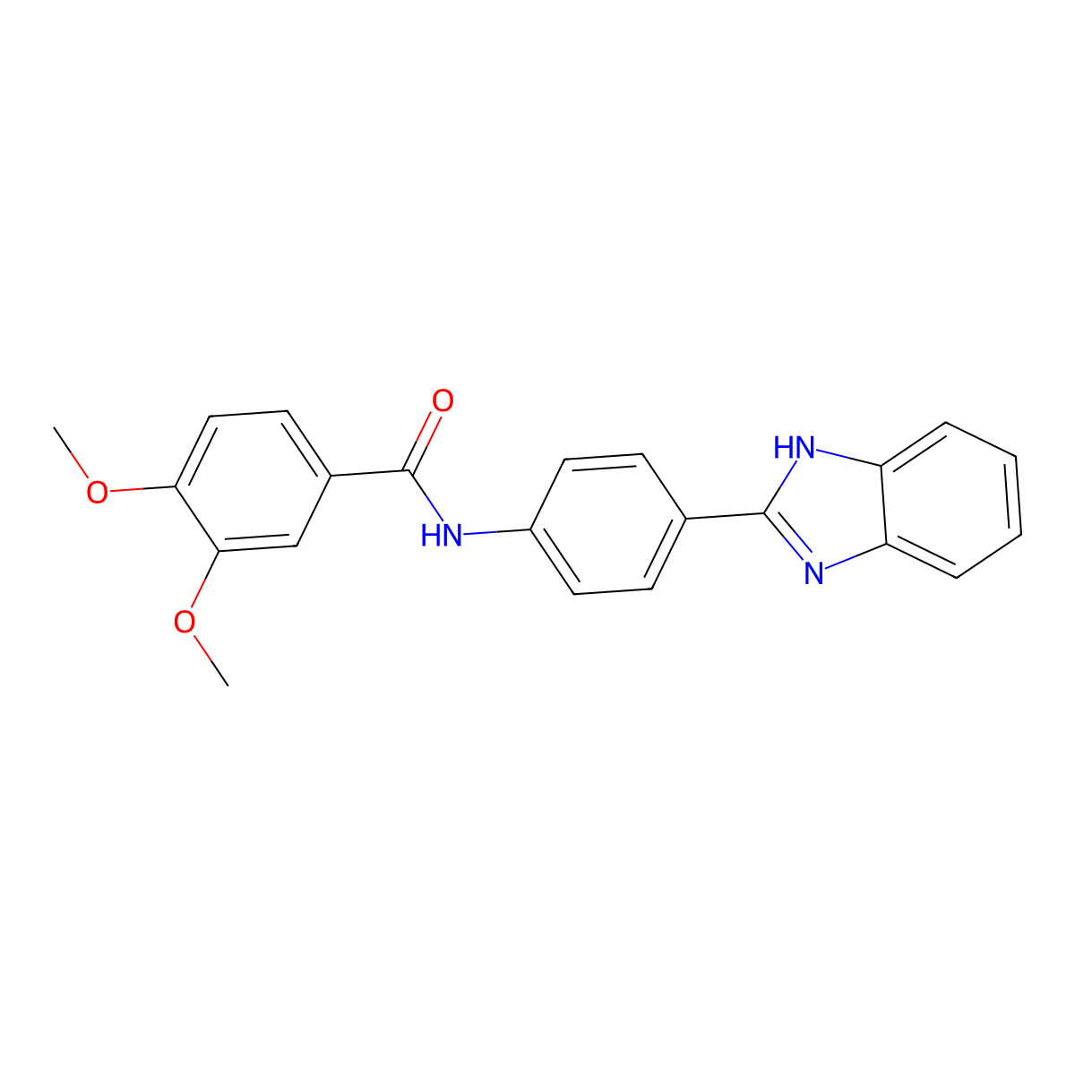 N-[4-(1H-Benzimidazol-2-yl)phenyl]-3,4-dimethoxybenzamide molecular structure, CAS 294874-78-5