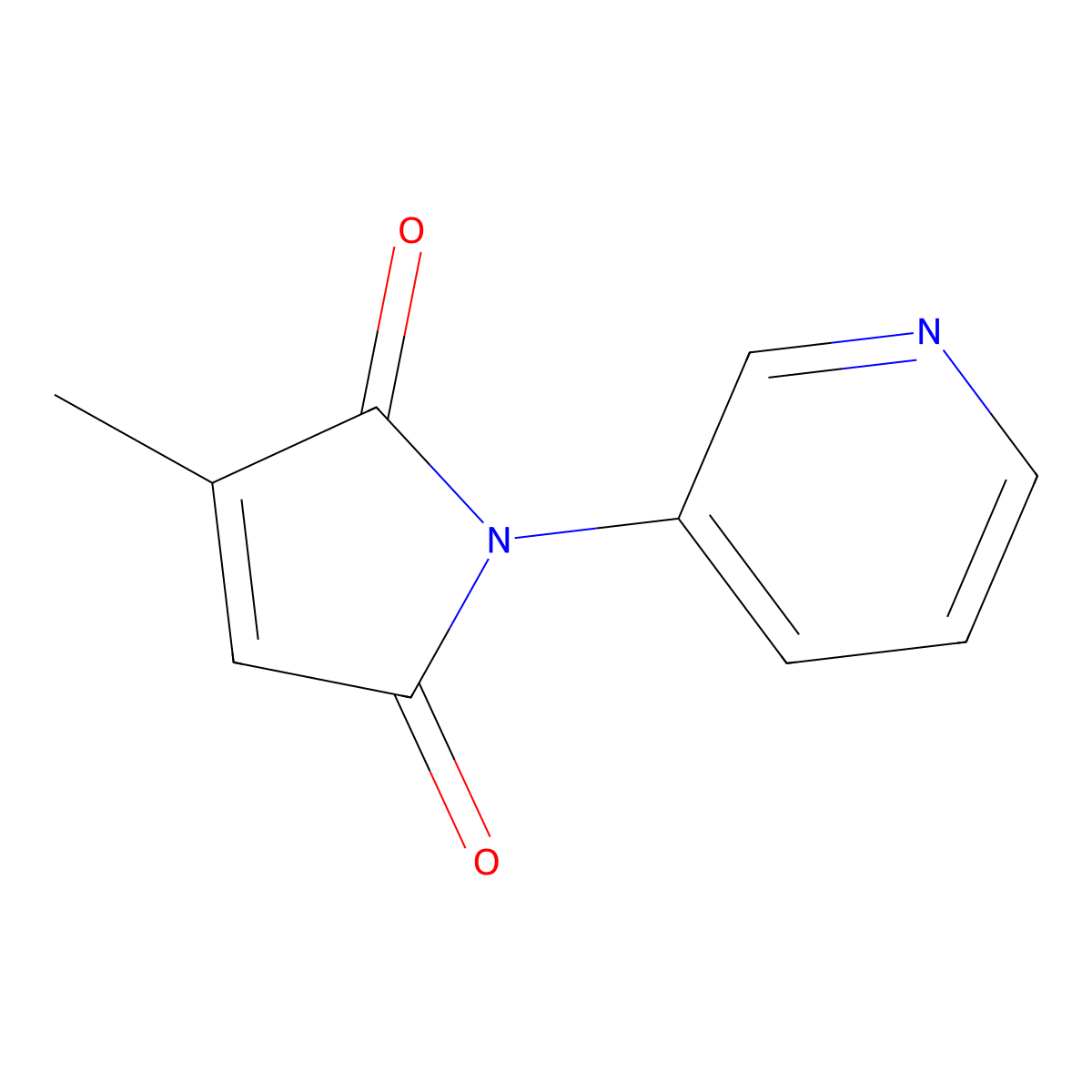 3-methyl-1-(pyridin-3-yl)-1H-pyrrole-2,5-dione molecular structure, CAS 294875-86-8