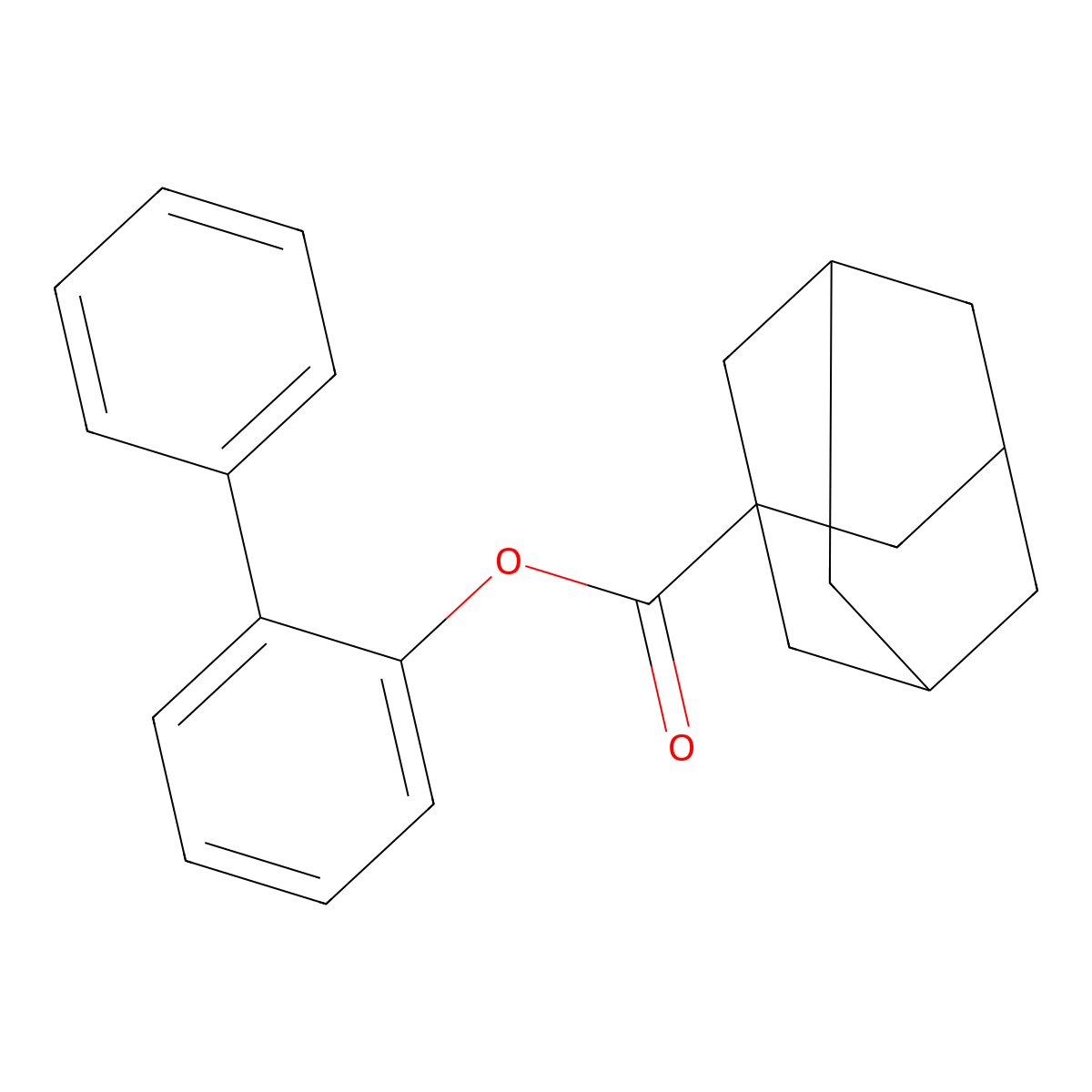 [1,1'-Biphenyl]-2-yl tricyclo[3.3.1.13,7]decane-1-carboxylate molecular structure, CAS 294876-57-6