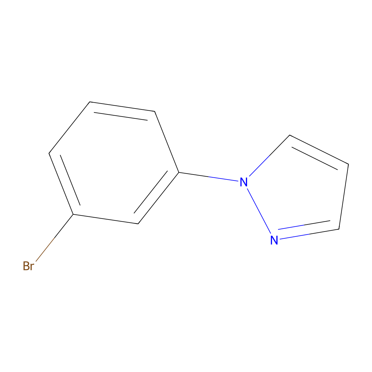 1-(3-Bromo-phenyl)-1H-pyrazole molecular structure, CAS 294877-33-1