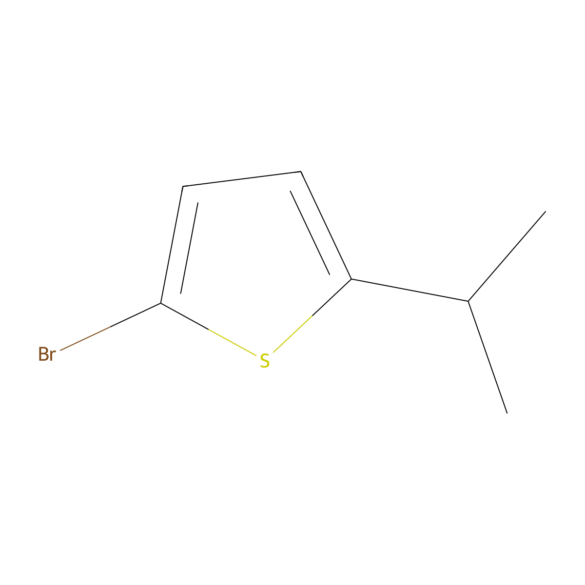 2-Bromo-5-isopropylthiophene molecular structure, CAS 29488-23-1