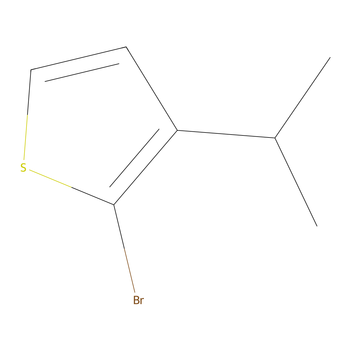 2-Bromo-3-isopropylthiophene molecular structure, CAS 29488-36-6