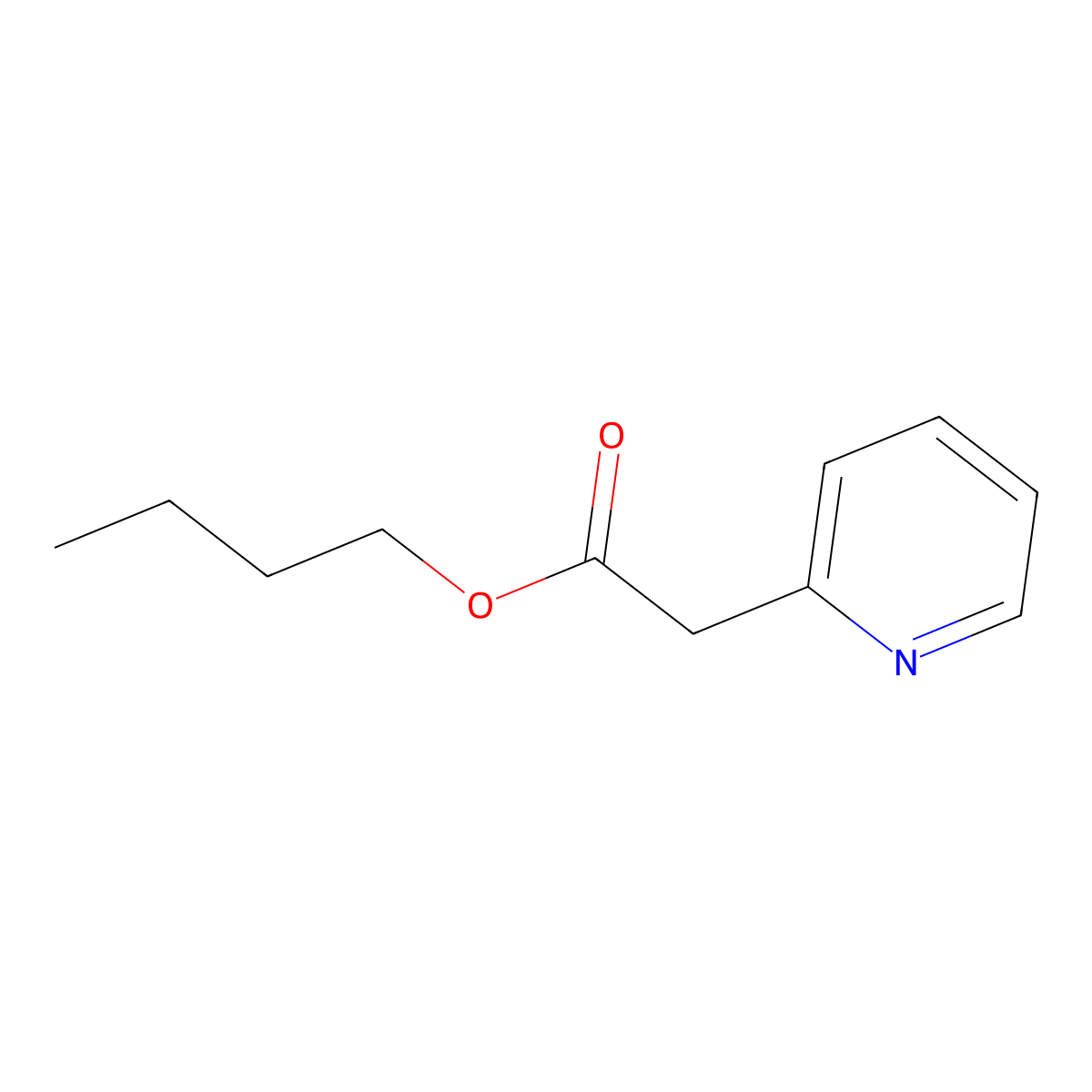 Butyl 2-(pyridin-2-yl)acetate molecular structure, CAS 29488-94-6