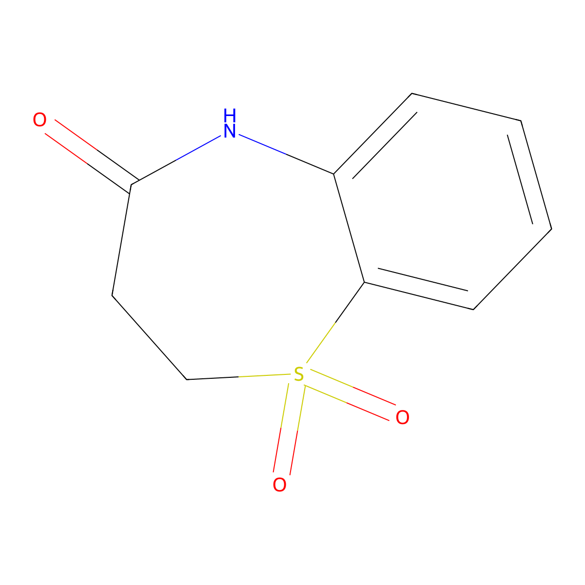 2,3-dihydrobenzo[b][1,4]thiazepin-4(5H)-one 1,1-dioxide molecular structure, CAS 29488-99-1