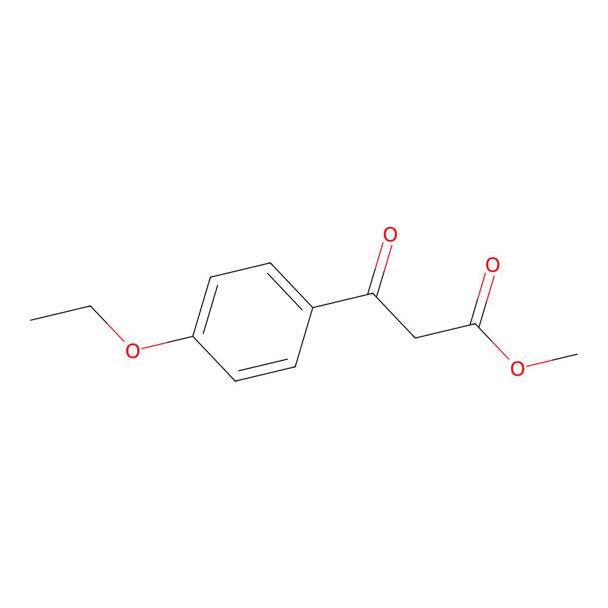 Methyl 3-(4-ethoxyphenyl)-3-oxopropanoate molecular structure, CAS 294881-06-4