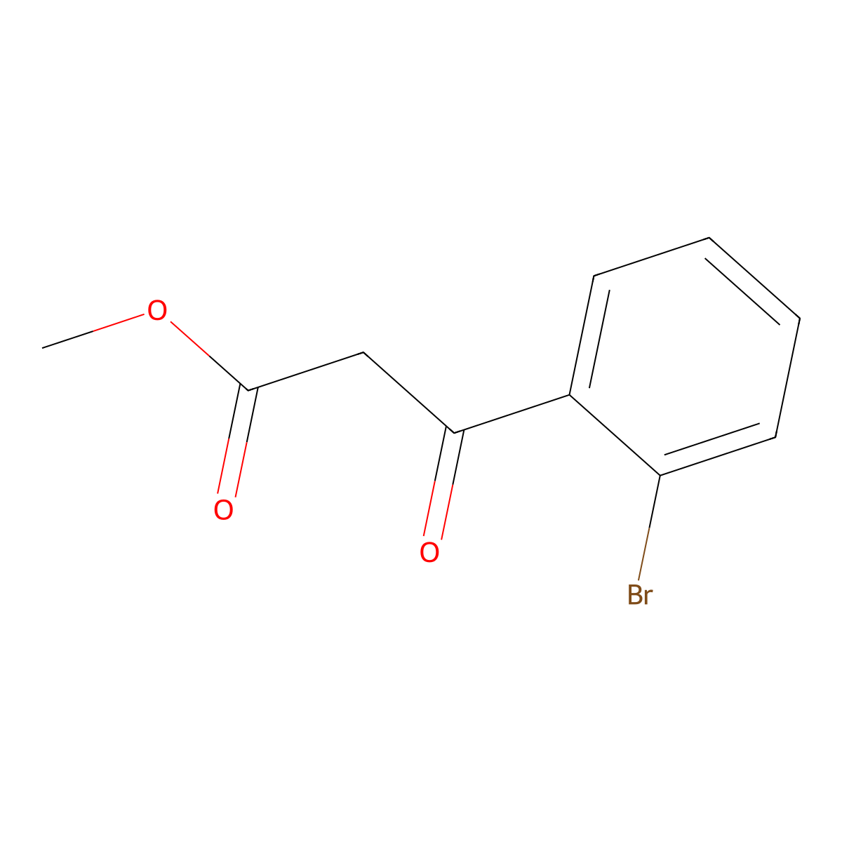 Methyl 3-(2-bromophenyl)-3-oxopropanoate molecular structure, CAS 294881-08-6