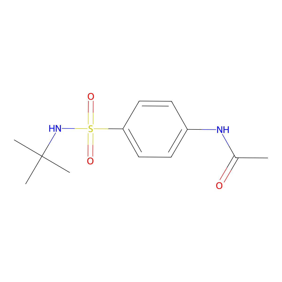 N-[4-(tert-butylsulfamoyl)phenyl]acetamide molecular structure, CAS 294885-56-6