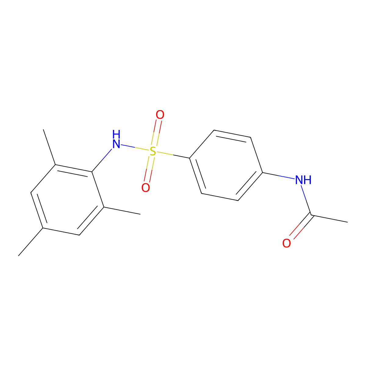 N-{4-[(2,4,6-trimethylphenyl)sulfamoyl]phenyl}acetamide molecular structure, CAS 294885-60-2